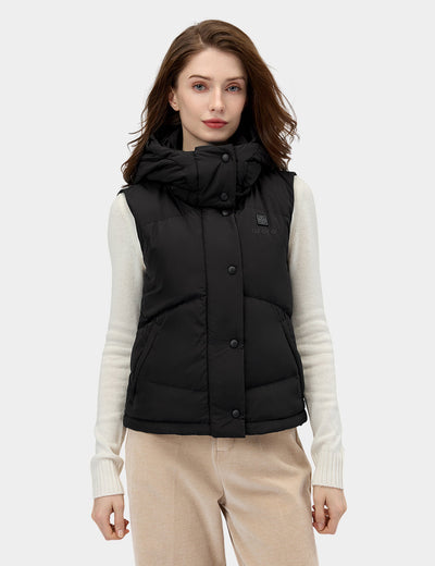 Women's Heated Cropped Puffer Down Vest