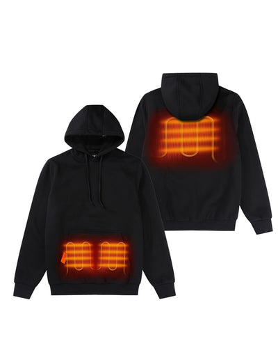 Unisex Heated Pullover Hoodie with Heating on Hand Pockets