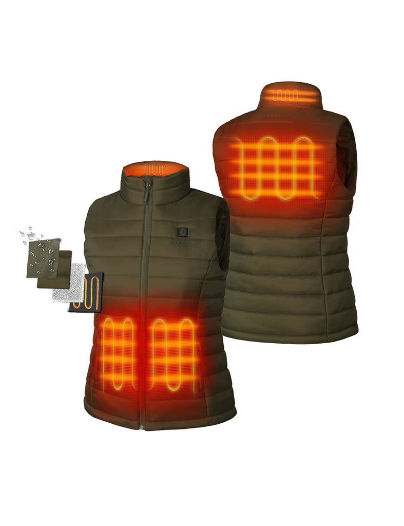 Left & Right Pocket, Upper Back and Collar Heating